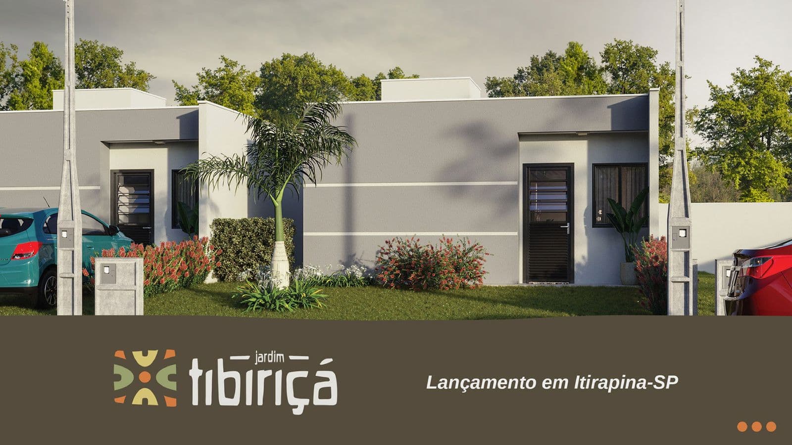 Fachada das casas do Jardim Tibiriçá.