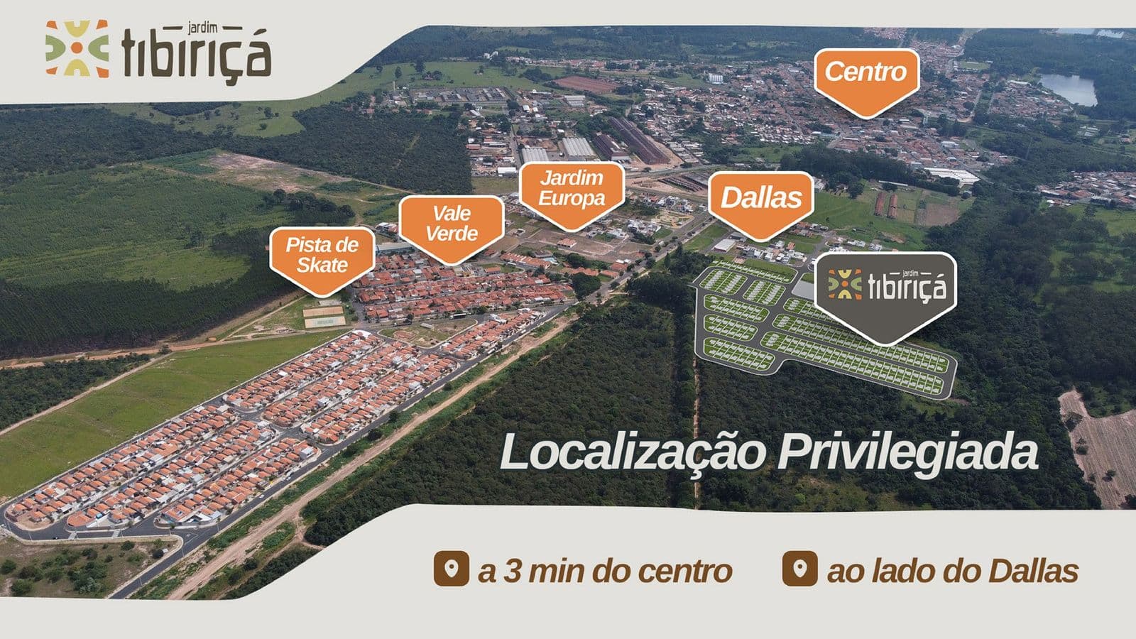 Visão aérea do Jardim Tibiriçá
